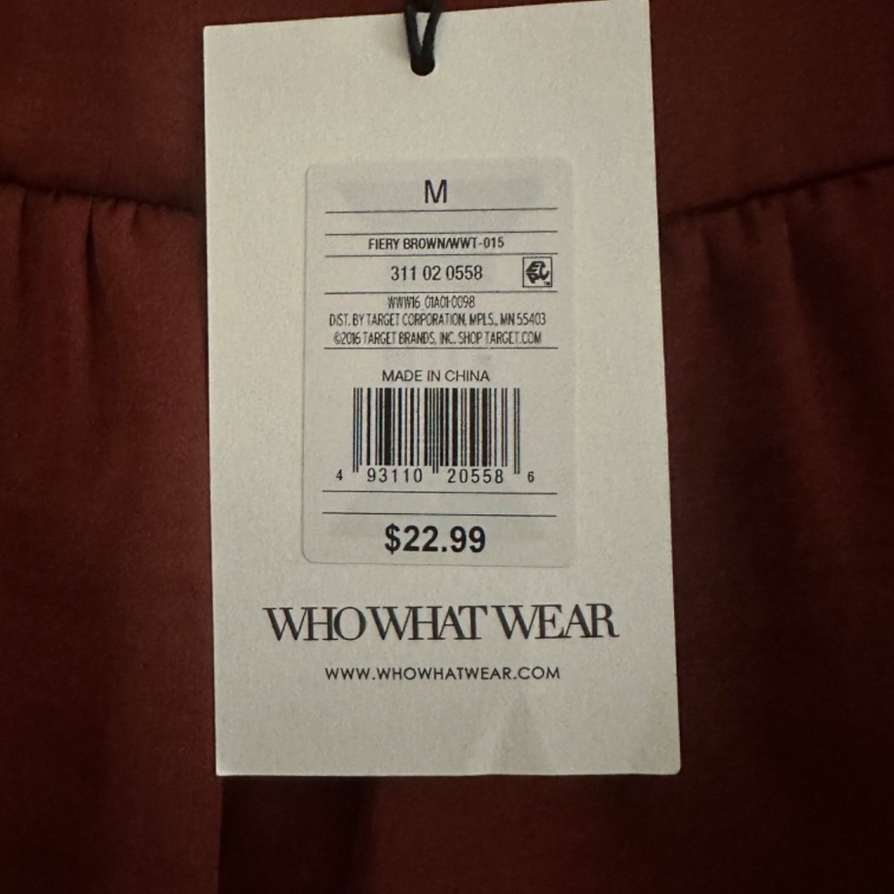 Who What Wear Ruffle Tiered Layered Top Size M Rust/Brown M - Picture 3 of 3